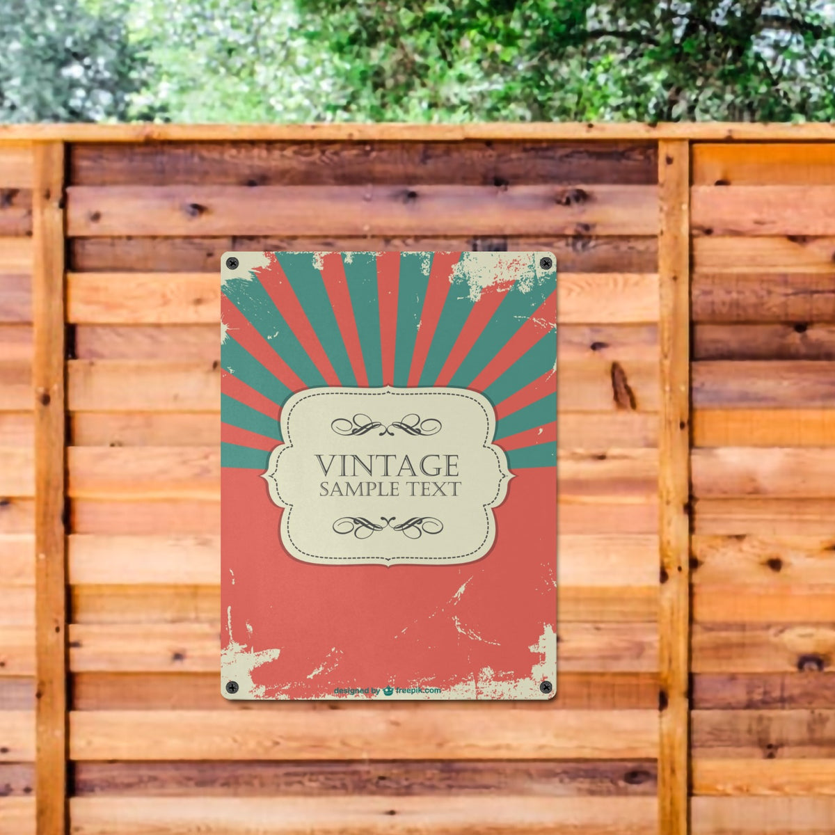 Custom Tin Sign — 12 × 16 in — supplier reference image