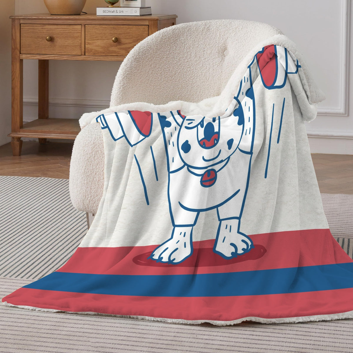 Custom Sherpa Fleece Blanket — 40 × 50 in — supplier reference image