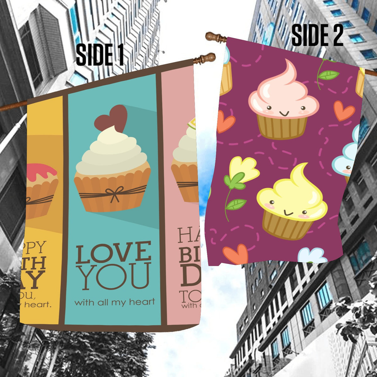 Custom Double-Sided Garden Flag — 36 × 60 in — supplier reference image