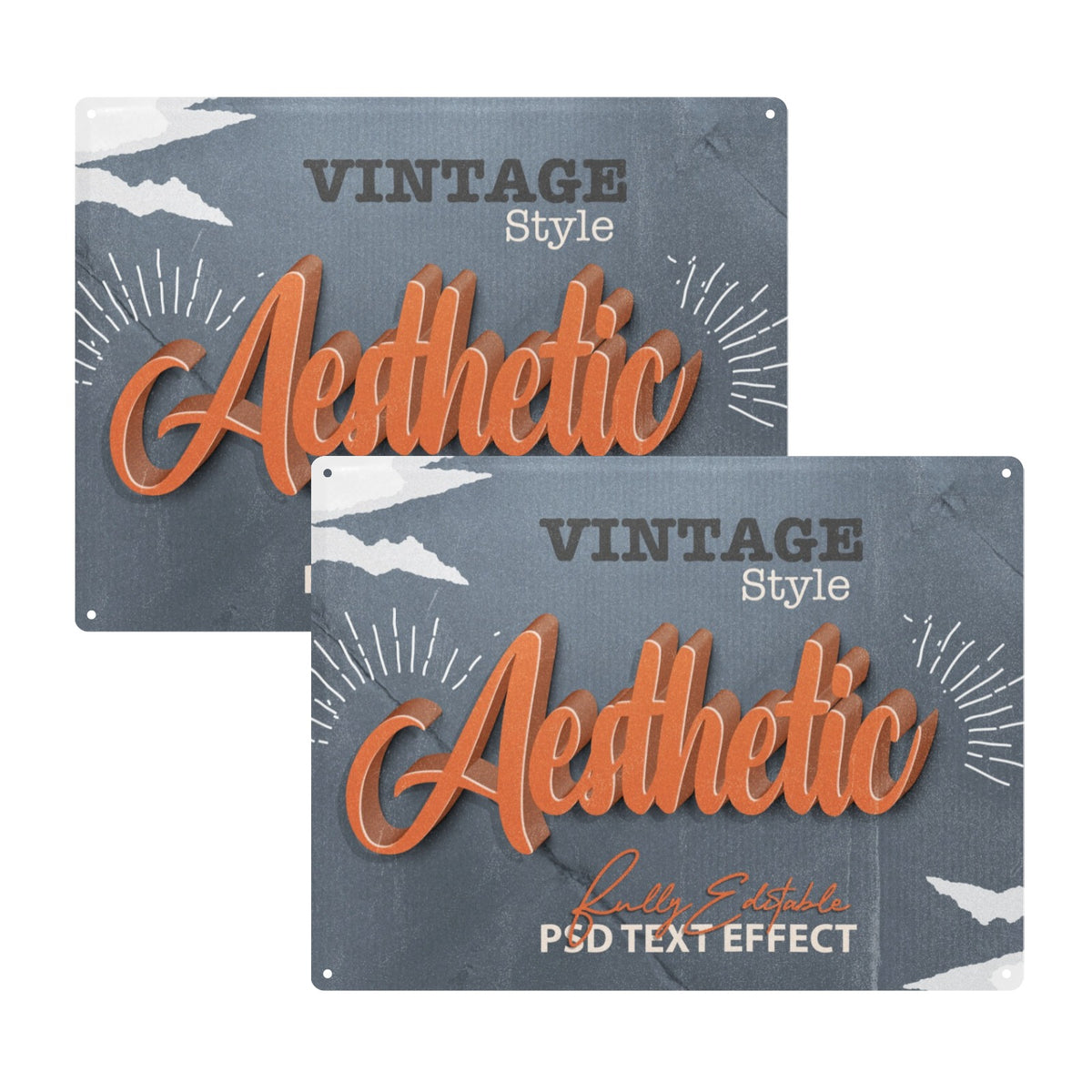 Custom Tin Sign — 16 × 12 in (Set of Two) — supplier reference image