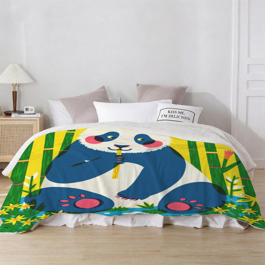 Custom Sherpa Fleece Blanket — 90 × 108 in — supplier reference image