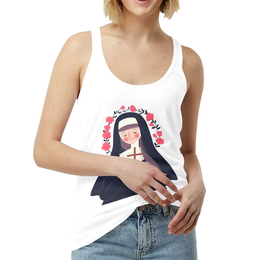 Custom Women's Cotton-Blend Tank Top — Front Print — supplier reference image
