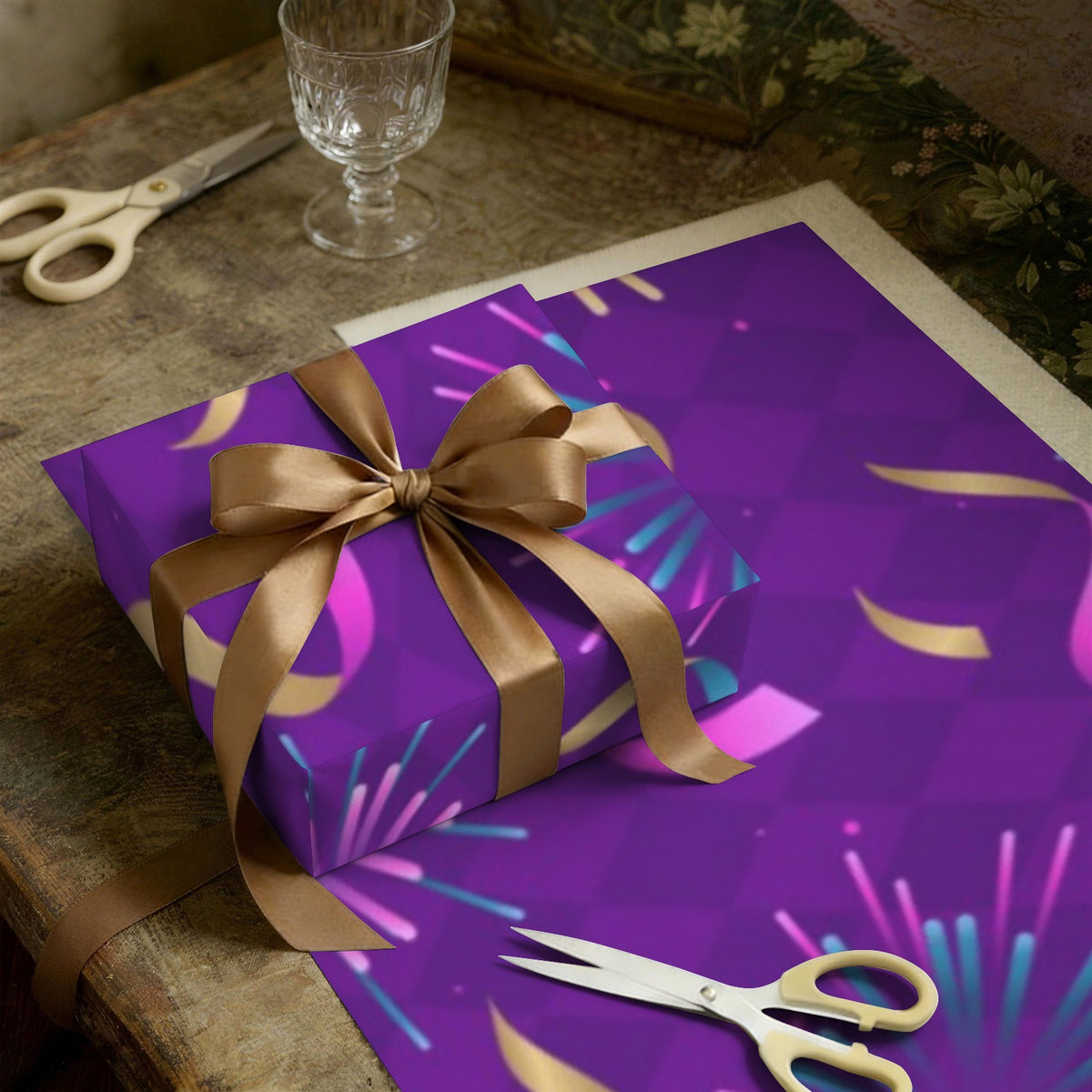 Custom Coated-Paper Gift Wrap — 72 × 22 in (1 Piece) — supplier reference image