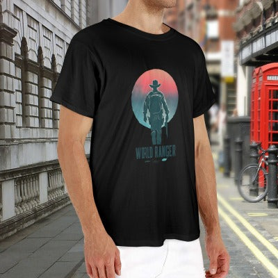 Custom Men's Cotton T-Shirt — Black — supplier reference image