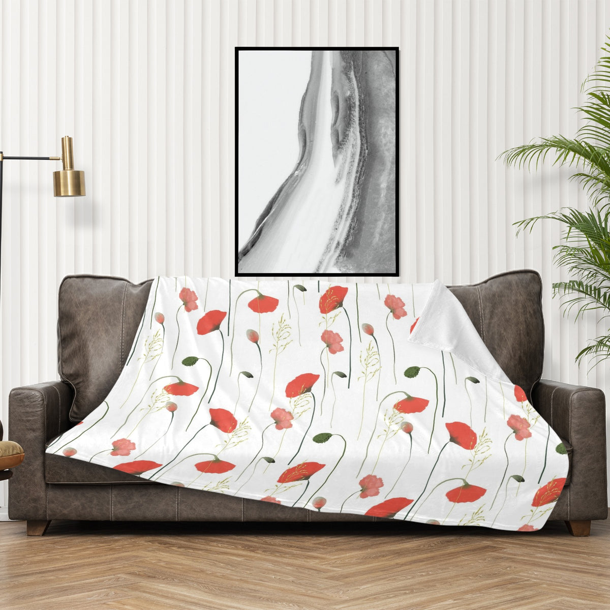 Custom Microfleece Blanket — 60 × 50 in — supplier reference image