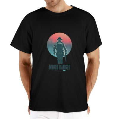 Custom Men's Cotton T-Shirt — Black — supplier reference image