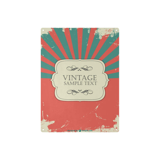 Custom Tin Sign — 12 × 16 in — supplier reference image