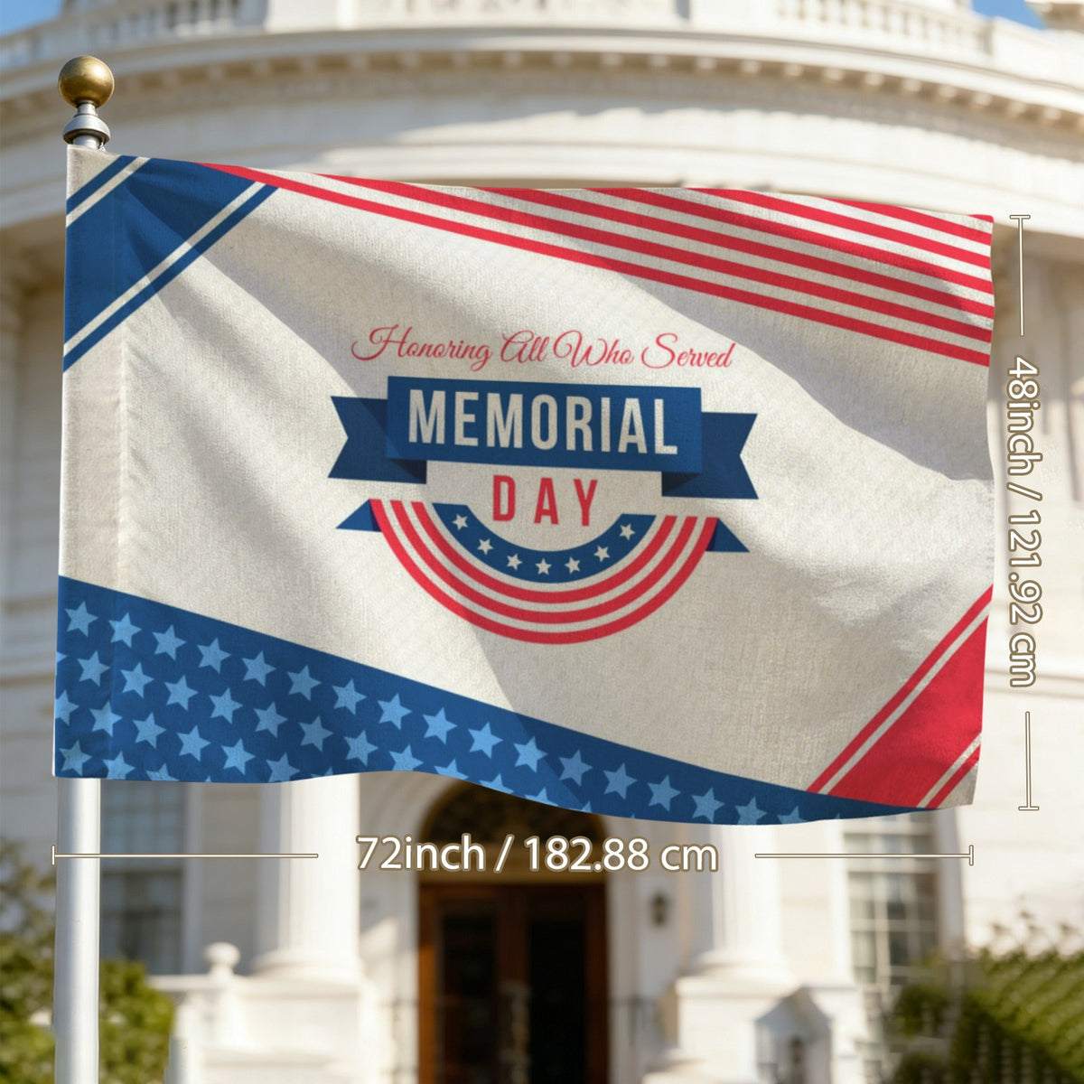 Custom House Flag — 48 × 72 in (Two Faces) — supplier reference image