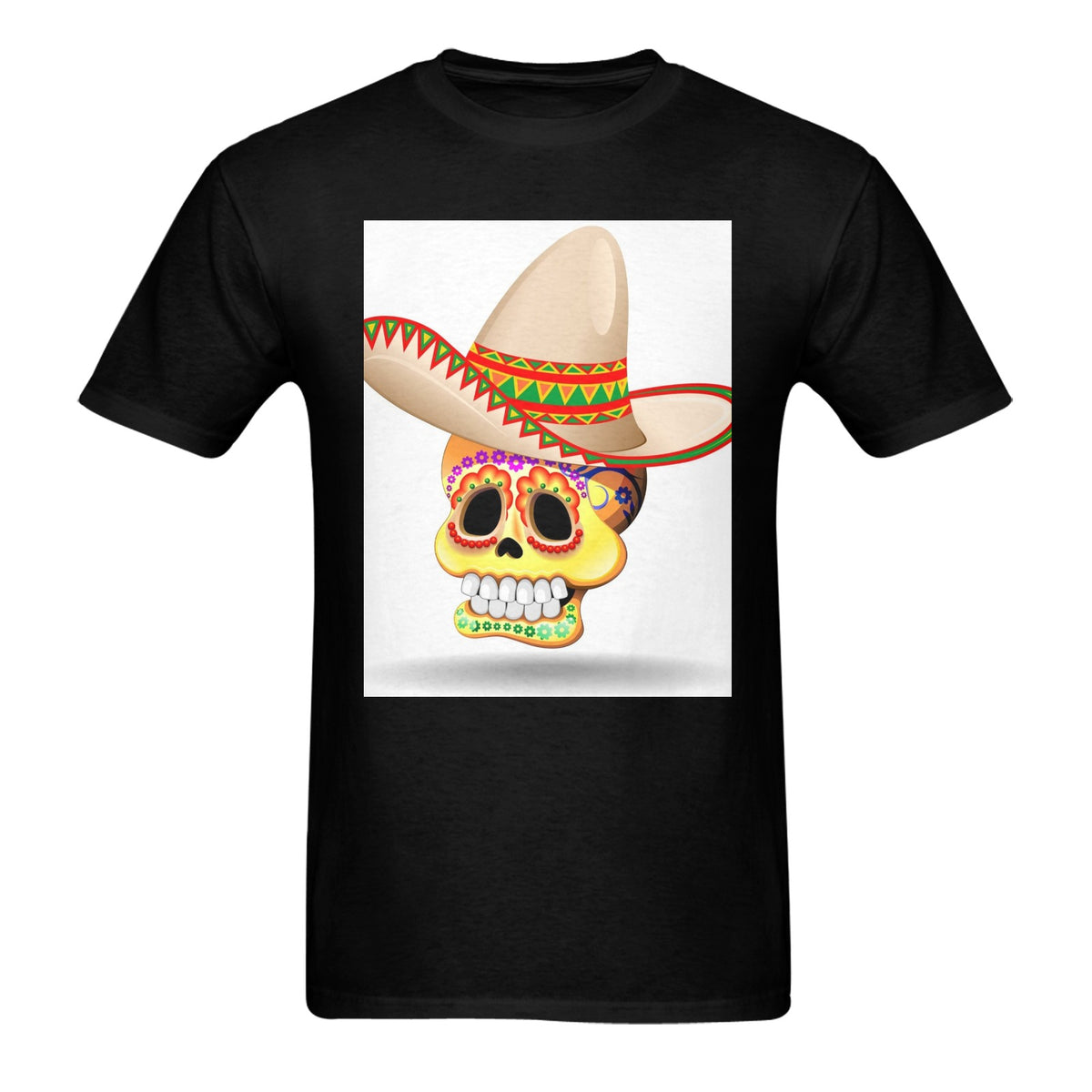 Custom Men's Cotton T-Shirt — White — supplier reference image