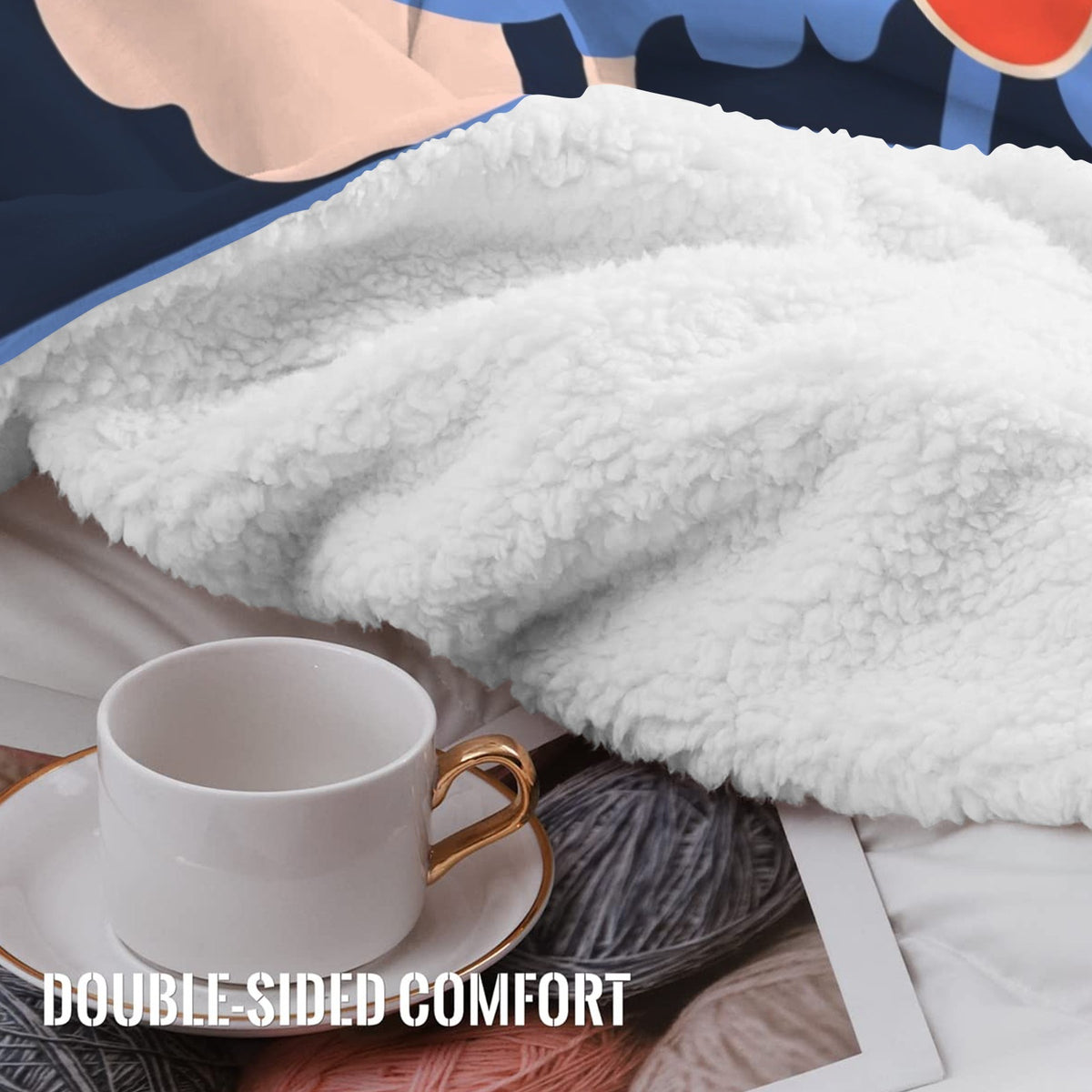Custom Sherpa Fleece Blanket — 30 × 40 in — supplier reference image