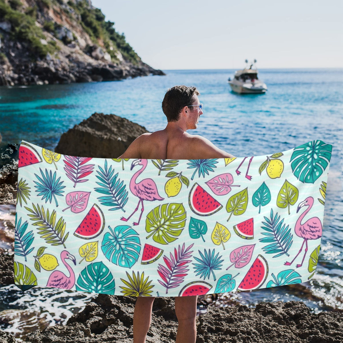 Custom Beach Towel — 31 × 71 in — supplier reference image