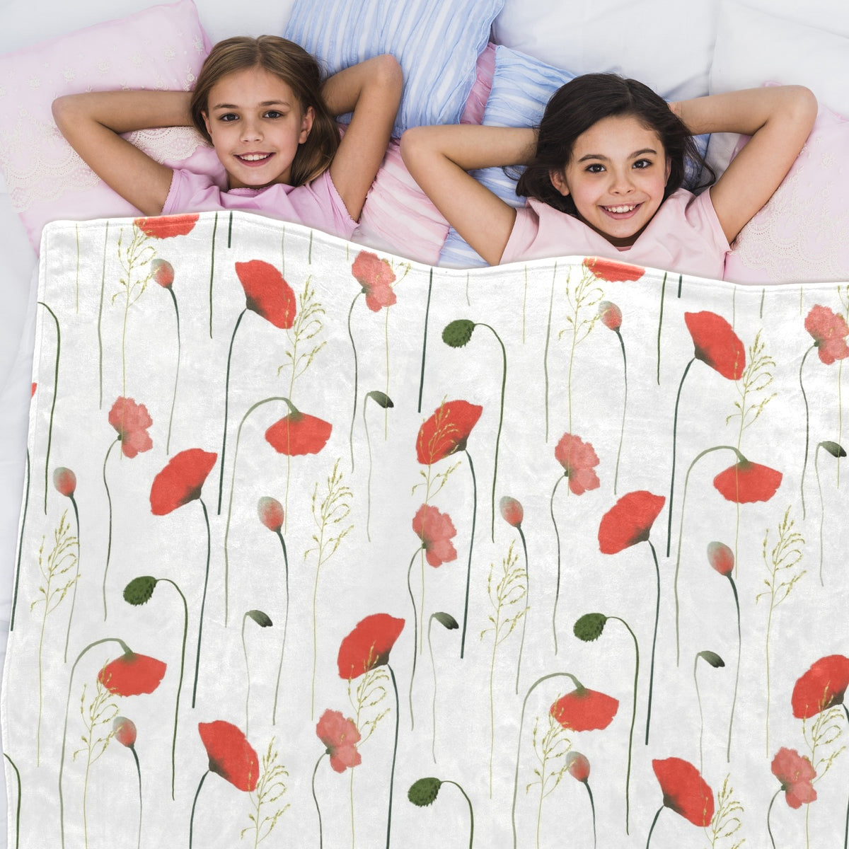 Custom Microfleece Blanket — 60 × 50 in — supplier reference image