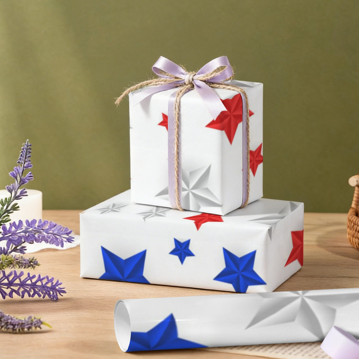 Custom Coated-Paper Gift Wrap — 58 × 22 in (4 Pieces) — supplier reference image