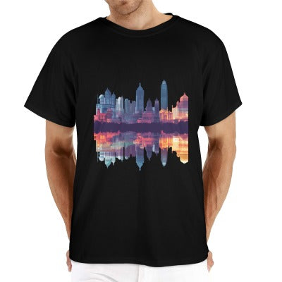 Custom Men's Cotton T-Shirt — Front Print — supplier reference image