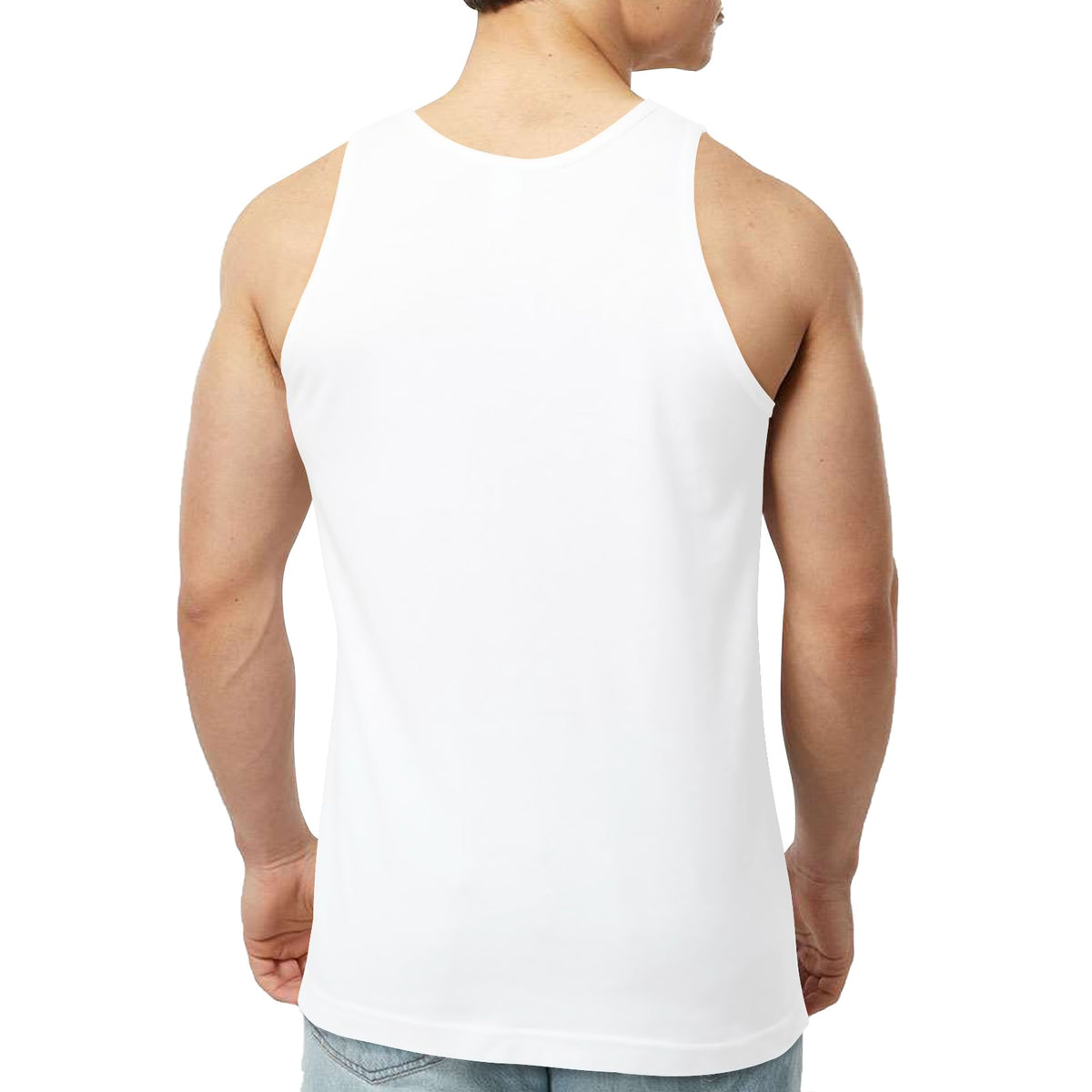 Custom Men's Cotton-Blend Tank Top — Front Print — supplier reference image
