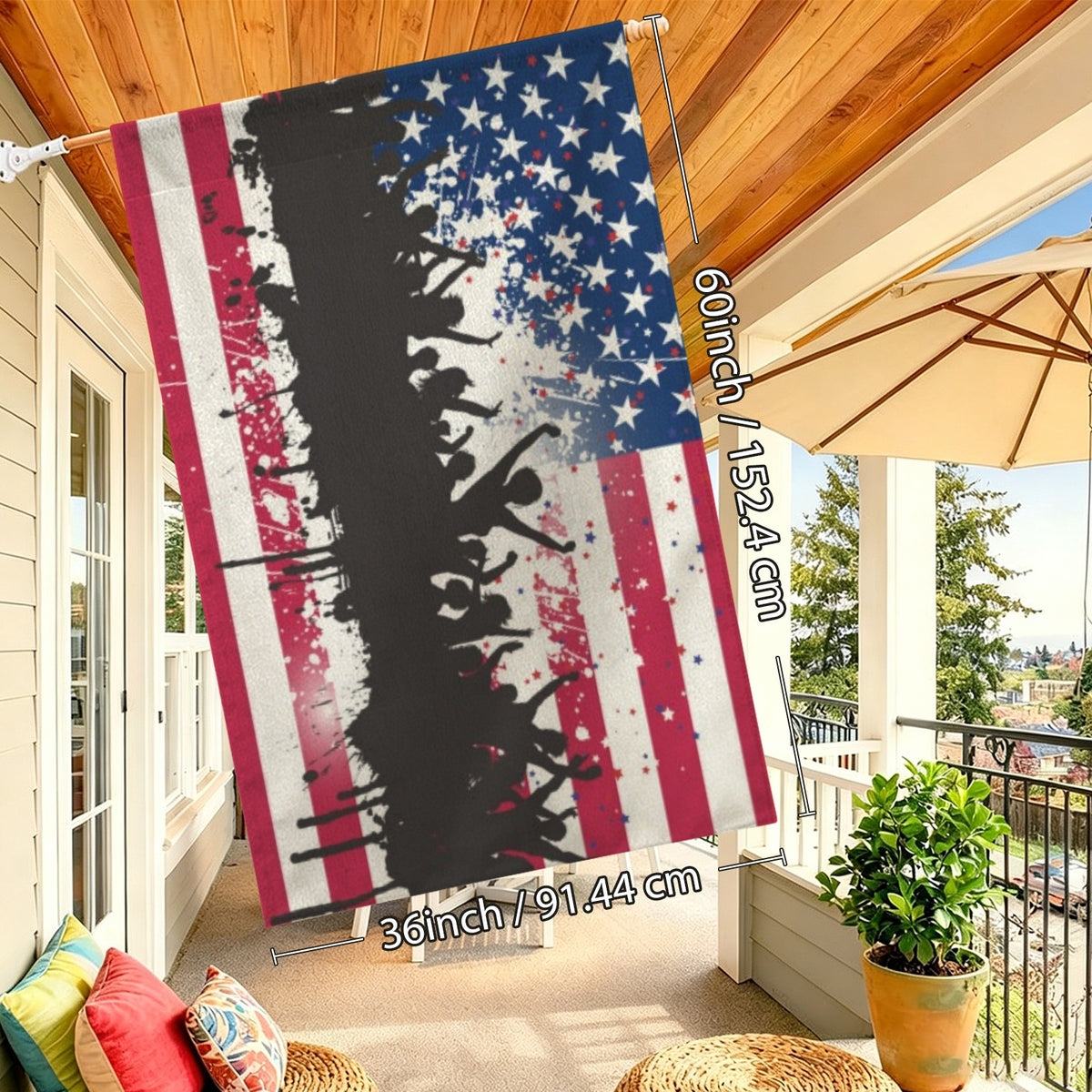 Custom House Flag — 36 × 60 in (Two Faces) — supplier reference image