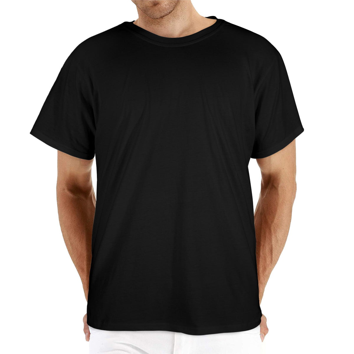 Custom Men's Cotton T-Shirt — Back Print — supplier reference image