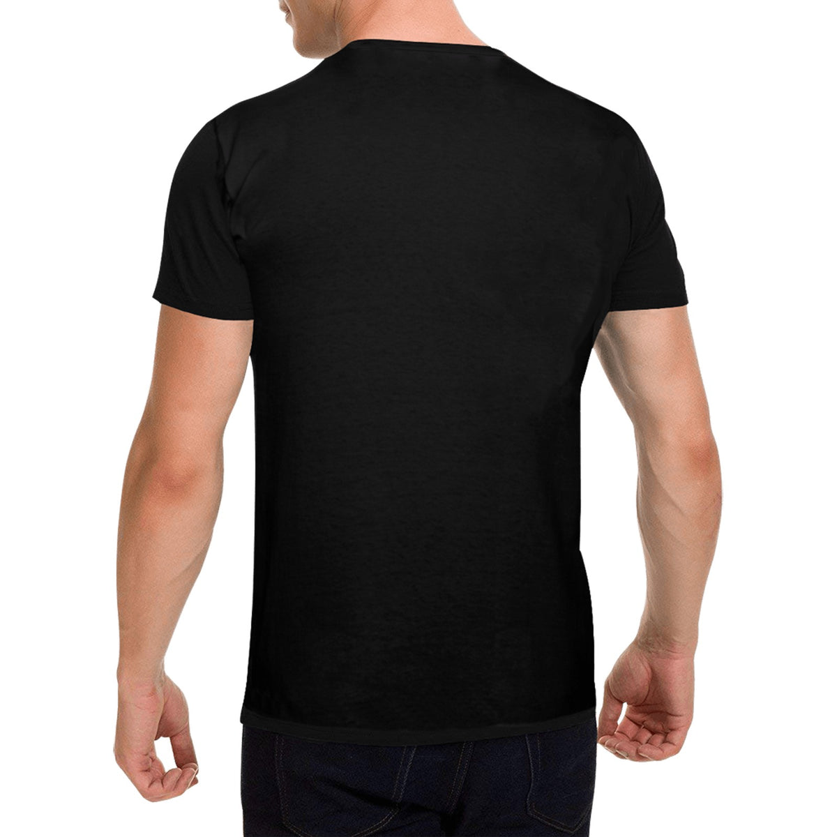 Custom Men's Cotton T-Shirt — White — supplier reference image