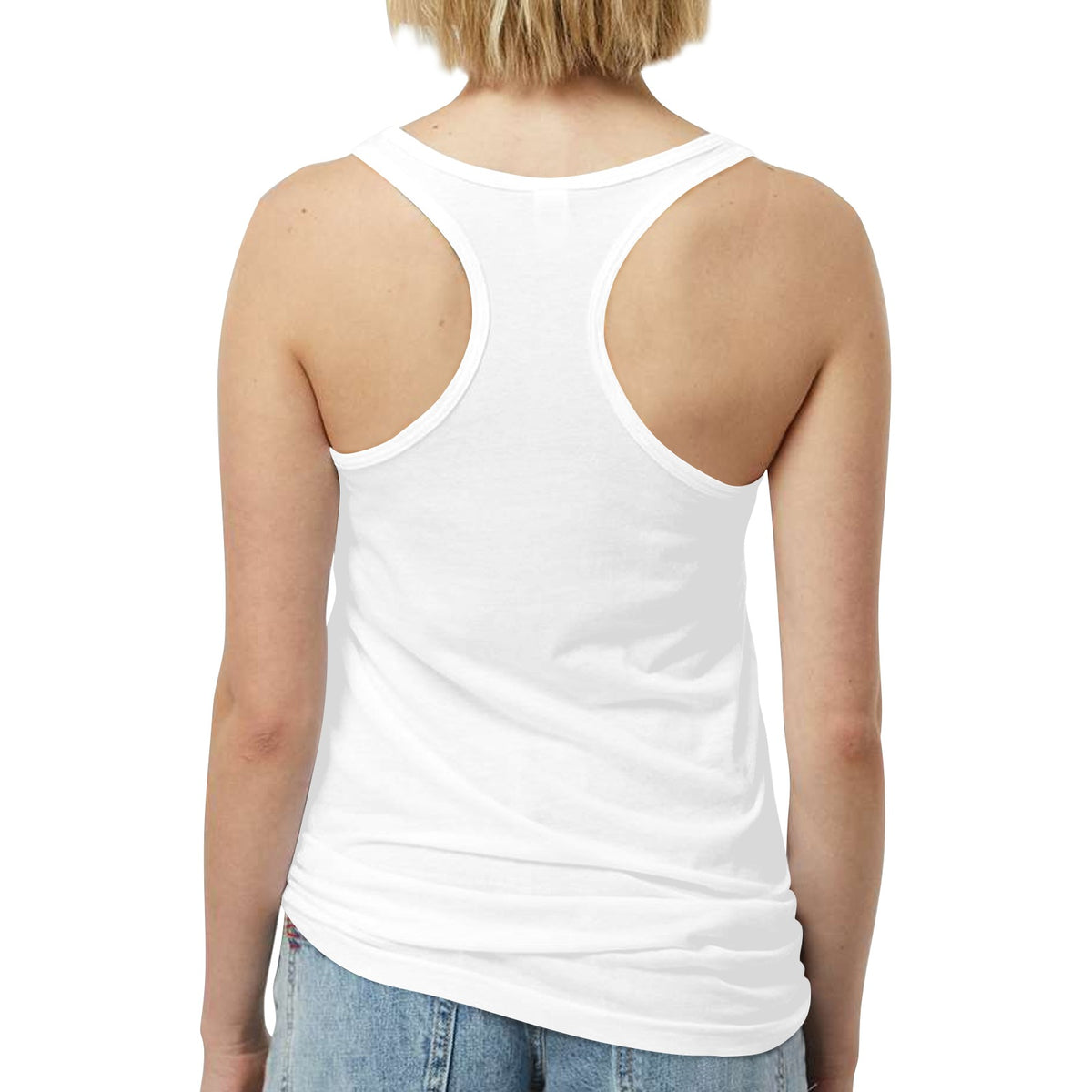 Custom Women's Cotton-Blend Tank Top — Front Print — supplier reference image