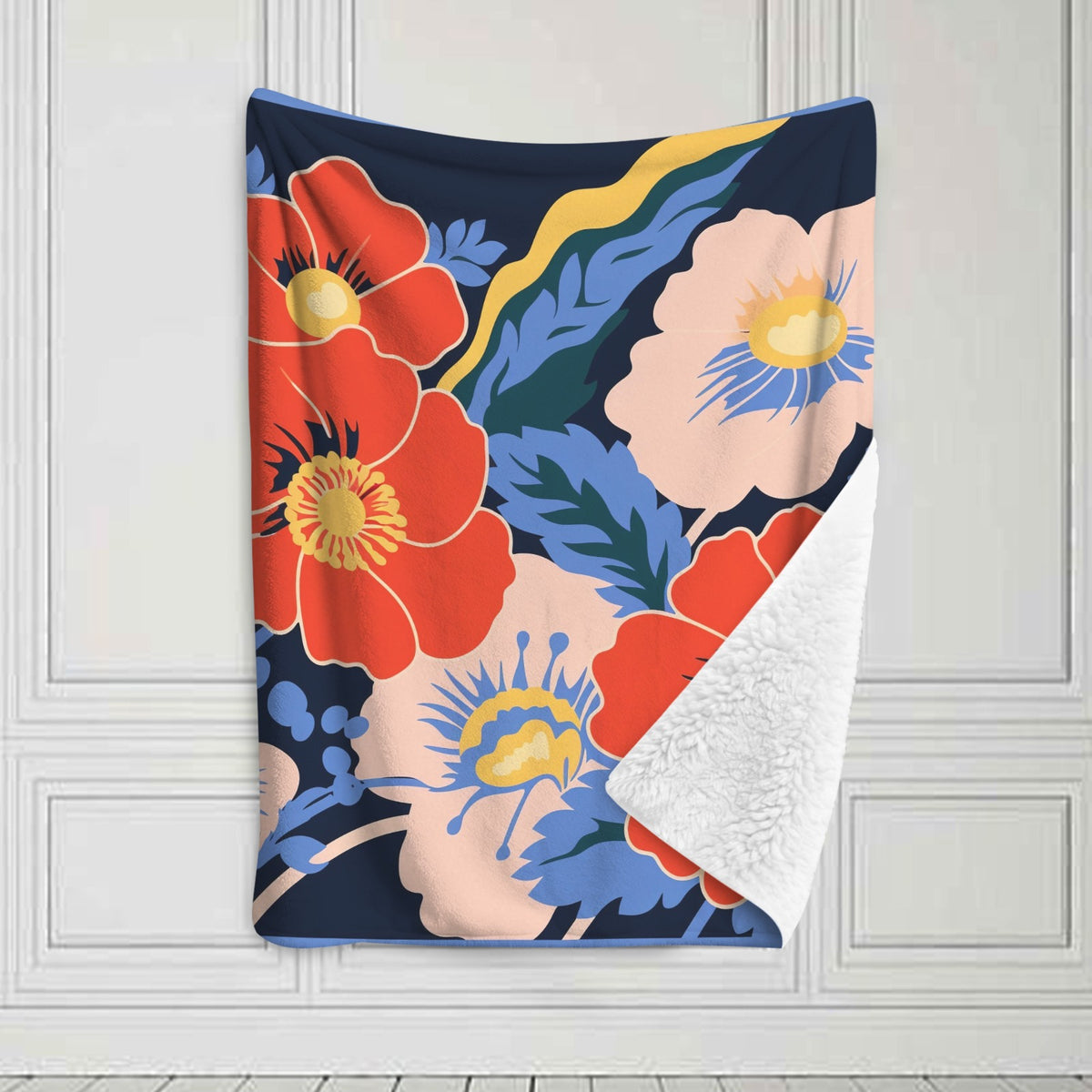 Custom Sherpa Fleece Blanket — 30 × 40 in — supplier reference image