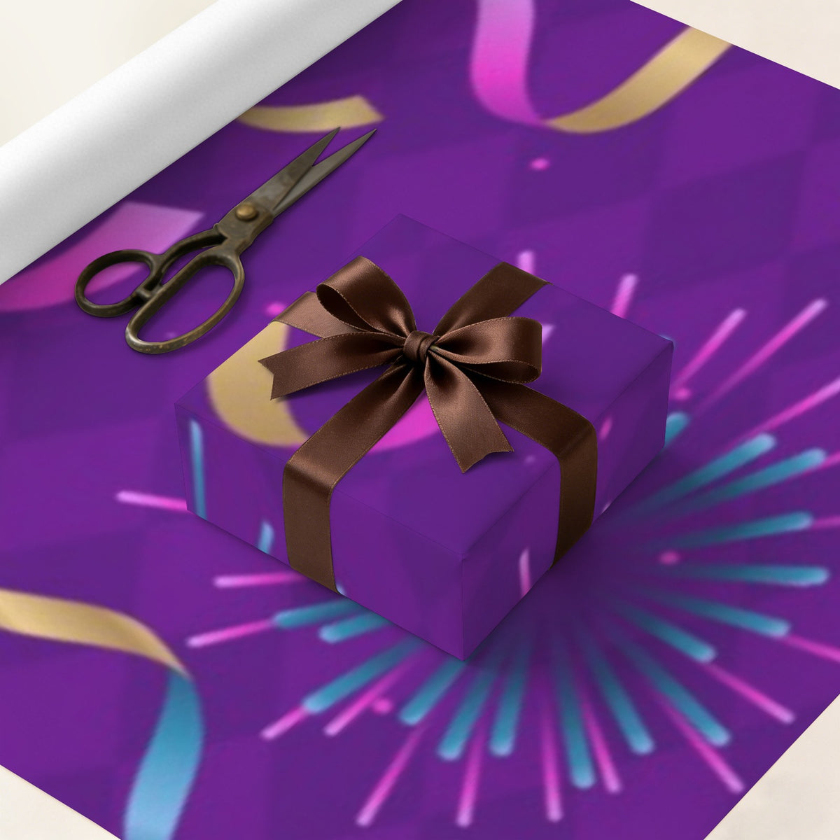Custom Coated-Paper Gift Wrap — 72 × 22 in (1 Piece) — supplier reference image