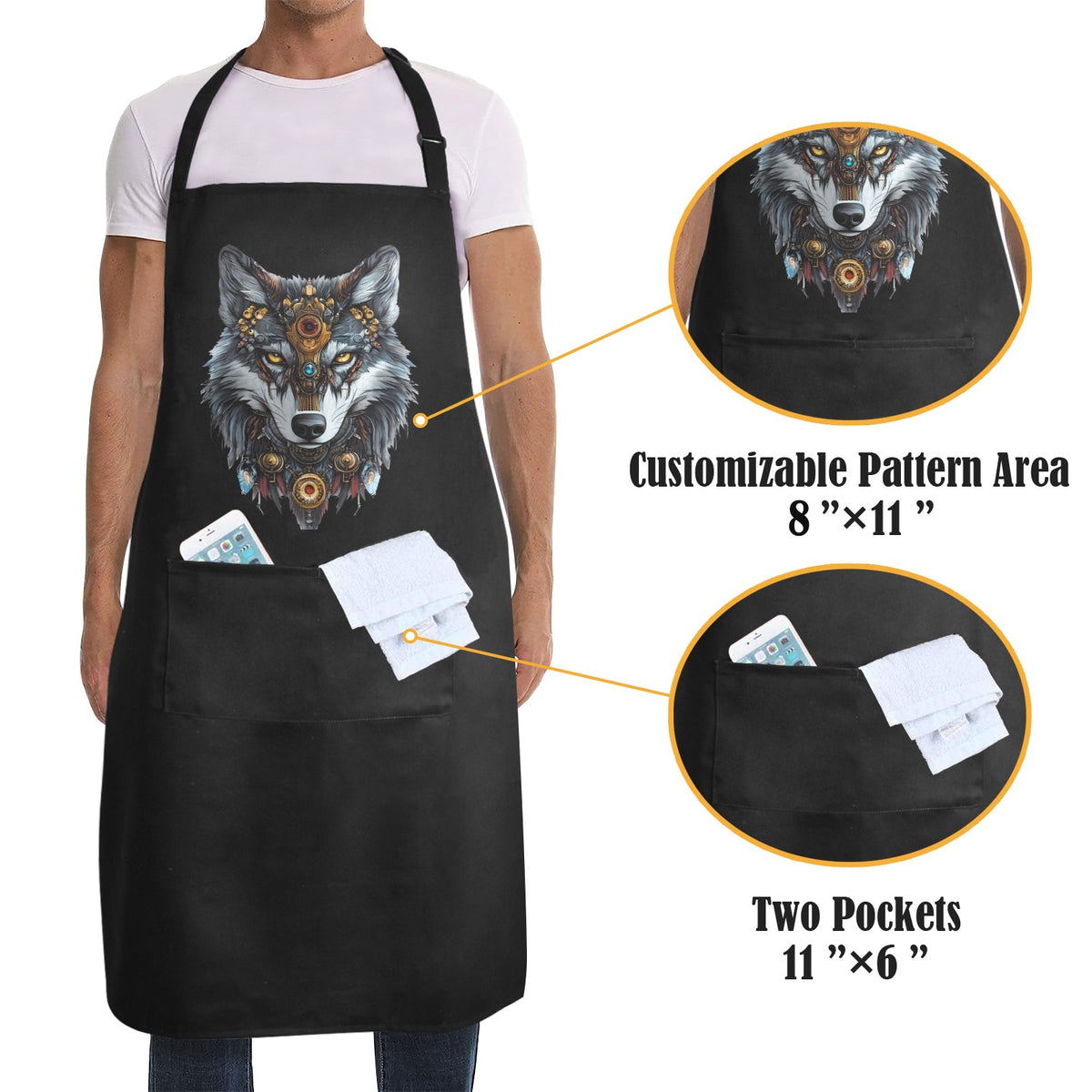 Custom Men's Pocket Apron — supplier reference image