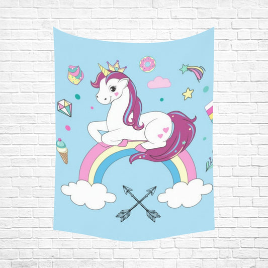 Custom Peachskin Tapestry — 60 × 80 in (Sewn Edges) — supplier reference image