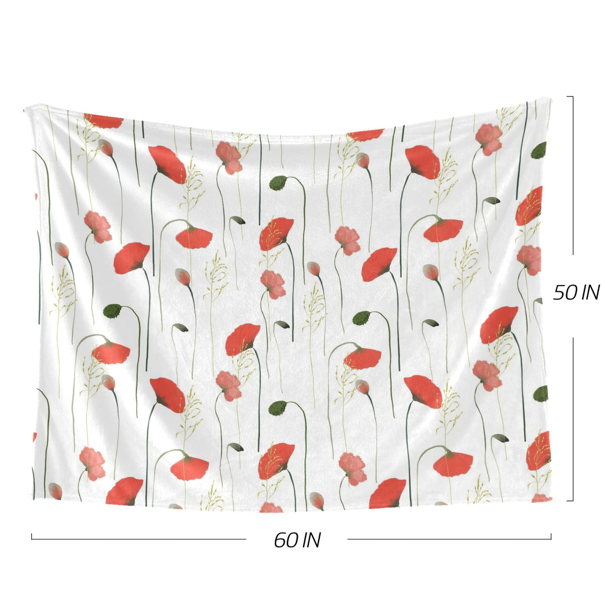 Custom Microfleece Blanket — 60 × 50 in — supplier reference image
