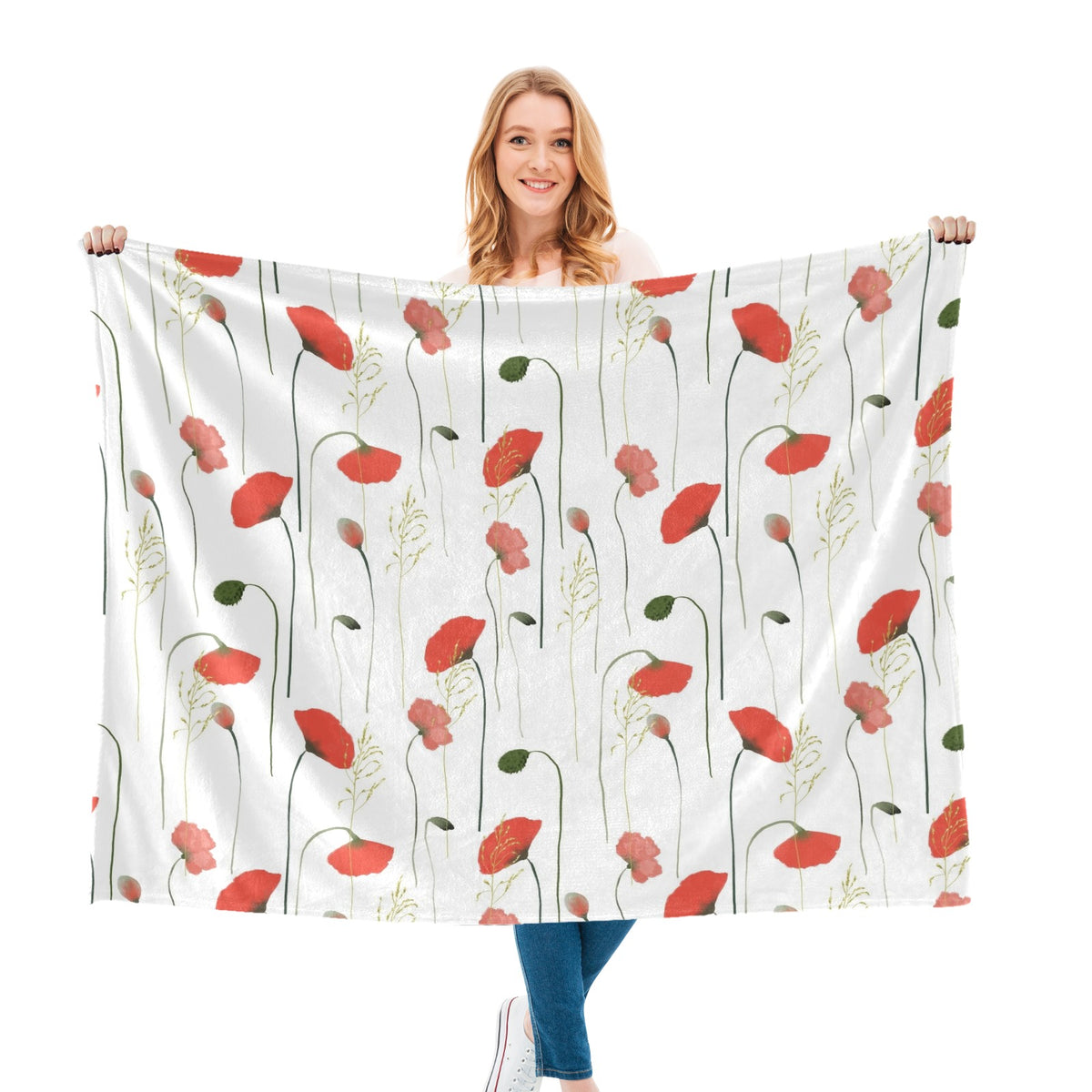 Custom Microfleece Blanket — 60 × 50 in — supplier reference image