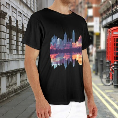 Custom Men's Cotton T-Shirt — Front Print — supplier reference image