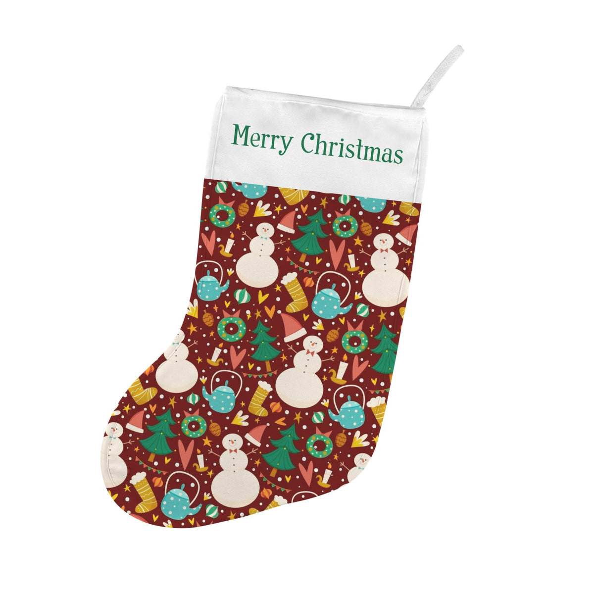 Custom Christmas Stocking — 9 × 18.9 in (Hanging Loop) — supplier reference image