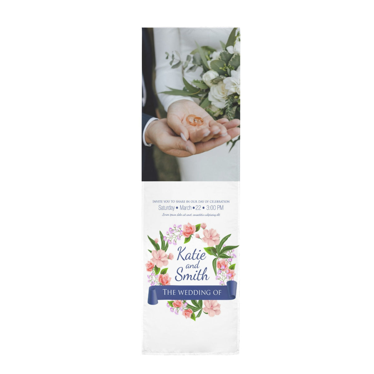 Custom Peachskin Tapestry — 12 × 40 in (Sewn Edges) — supplier reference image