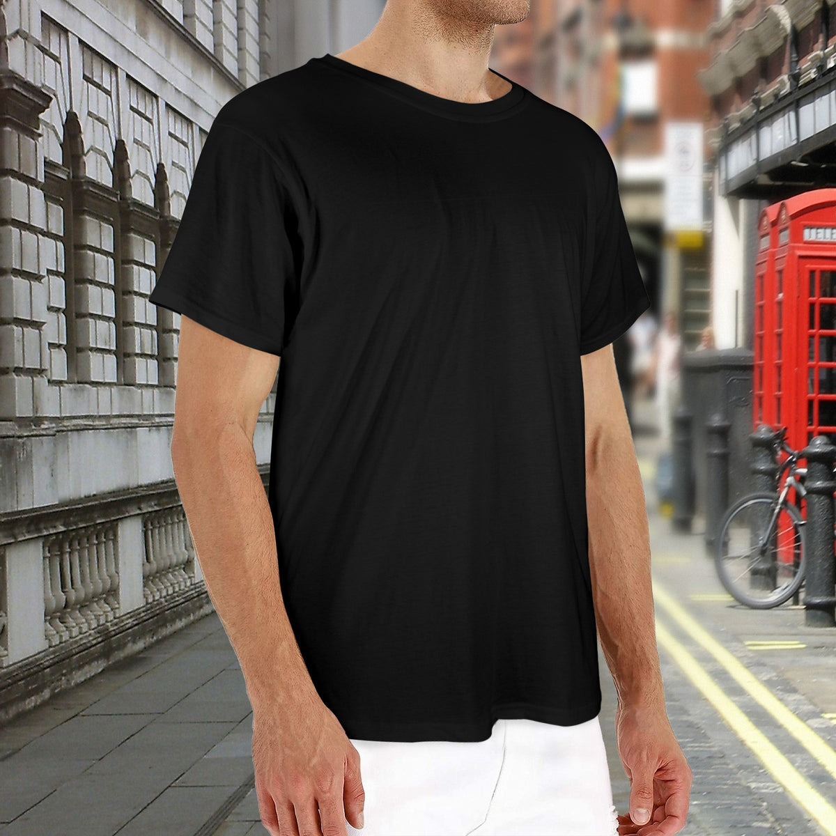 Custom Men's Cotton T-Shirt — Back Print — supplier reference image
